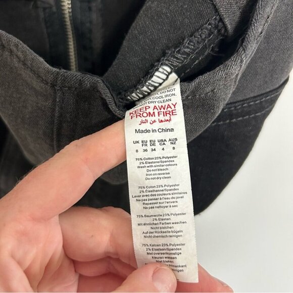 PrettyLittleThing Charcoal Black Shapewear Corset Tank Top Women’s Size 4 - Picture 6 of 7